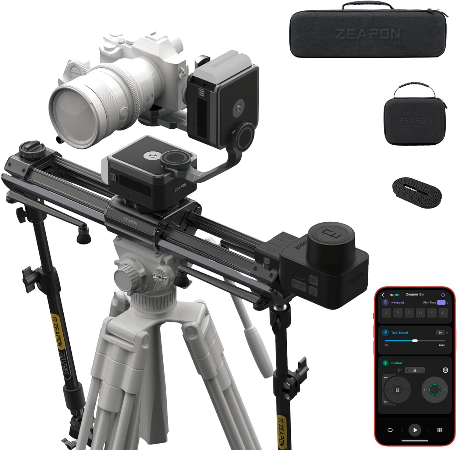 Zeapon Micro3 E700 Motorized Double Distance Camera Slider 77cm + PONS PT Motorized Pan Head + torba - 1